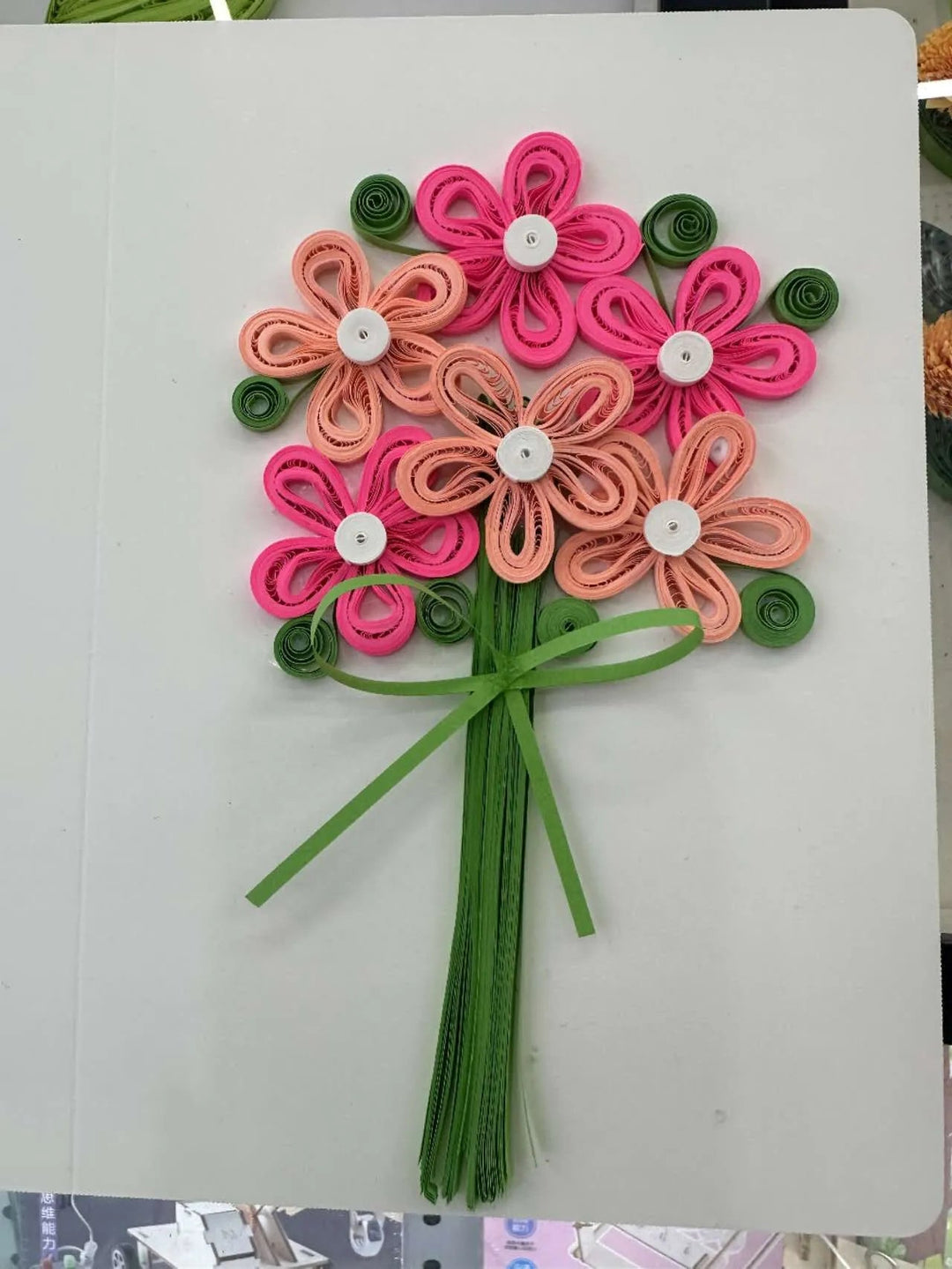 Greeting Card Making Kit. Flowers DIY Quilling Kit F07M3-5-FL5