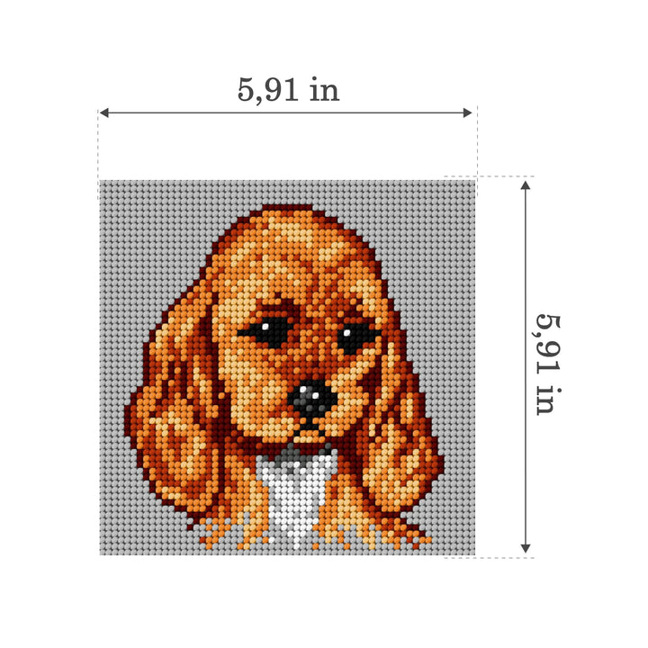 Gobelin canvas for halfstitch without yarn Small  Spaniel 1469D
