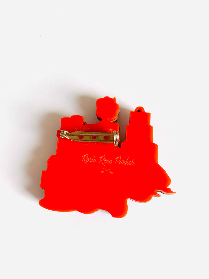 Paris Shopping Brooch by Rosie Rose Parker