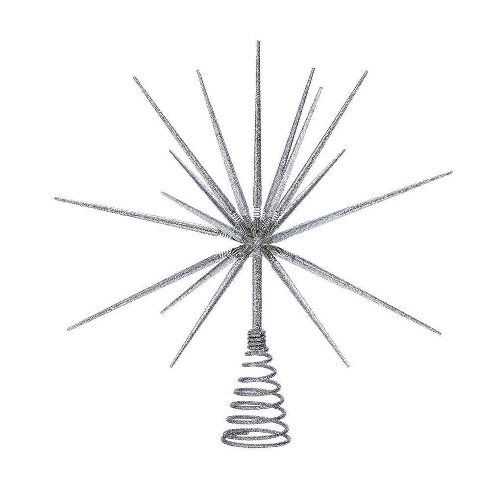 15" H Silver Burst Treetopper by Roman image