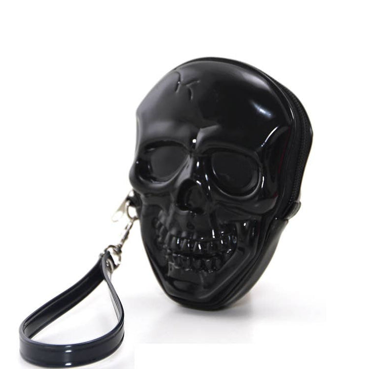 Smiling Skull Zippered Wristlet