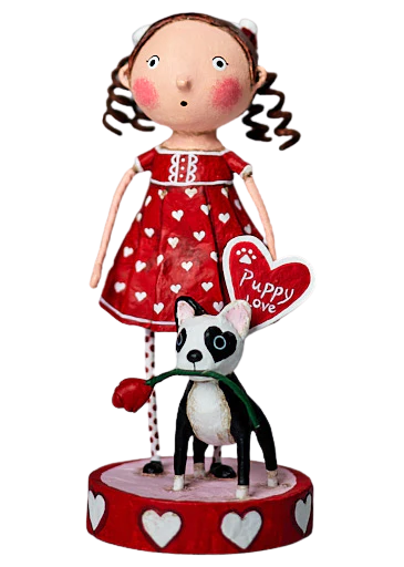 Mila Loves Milo Valentine's Day Figurine by Lori Mitchell *New for 2024*