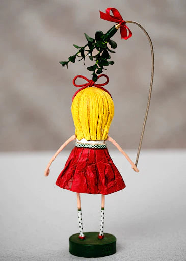 Under the Mistletoe Christmas Figurine by Lori Mitchell *NEW for 2024*