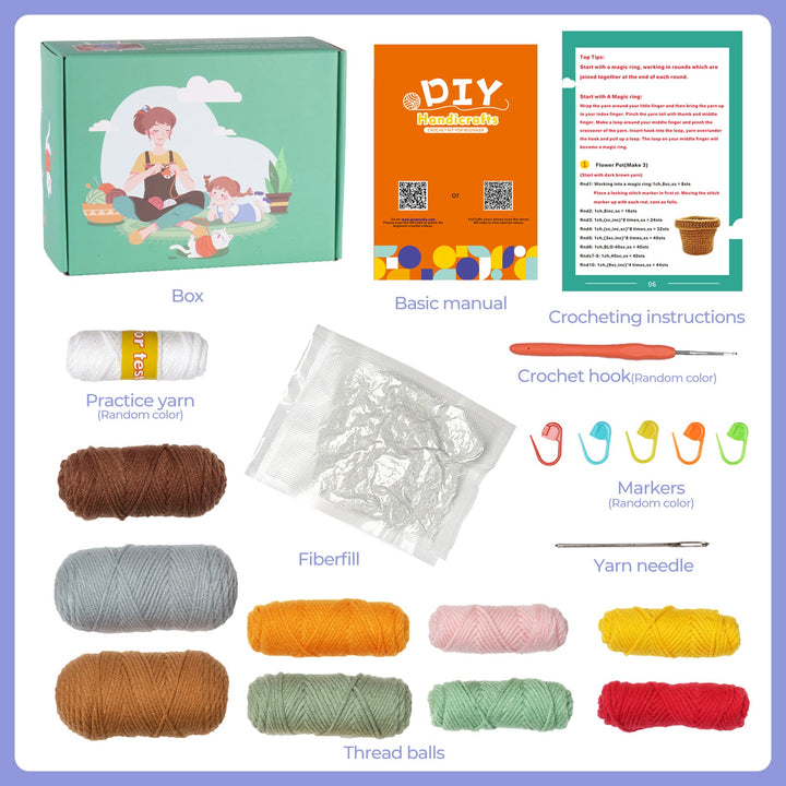 Cacti Amigurumi DIY Crochet Kit Wizardi F07N8-M191-M193