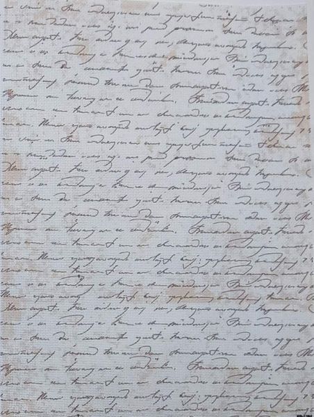 Timeless Words Designer Printed AIDA Fabric. Canvas for embroidery with an applied background  KF-1284A