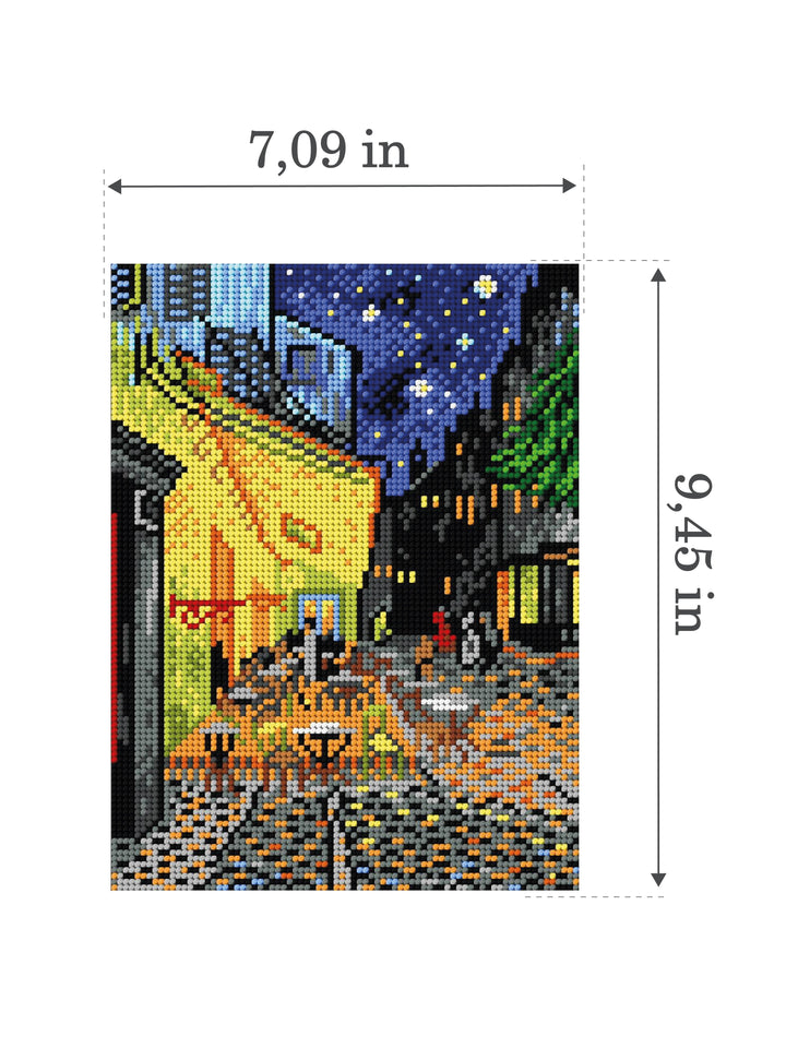 Gobelin canvas for halfstitch without yarn after Vincent van Gogh - Cafe Terrace at Night 1815F