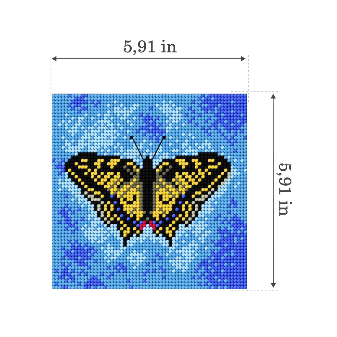Gobelin canvas for halfstitch without yarn Butterfly