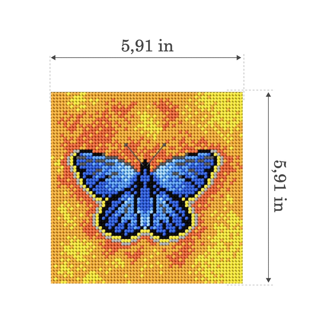 Gobelin canvas for halfstitch without yarn Peacock Butterfly