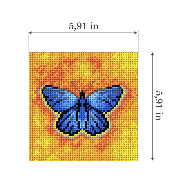 Gobelin canvas for halfstitch without yarn Peacock Butterfly