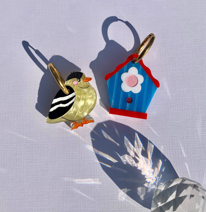 Tweet Retreat Acrylic Birdhouse Earrings