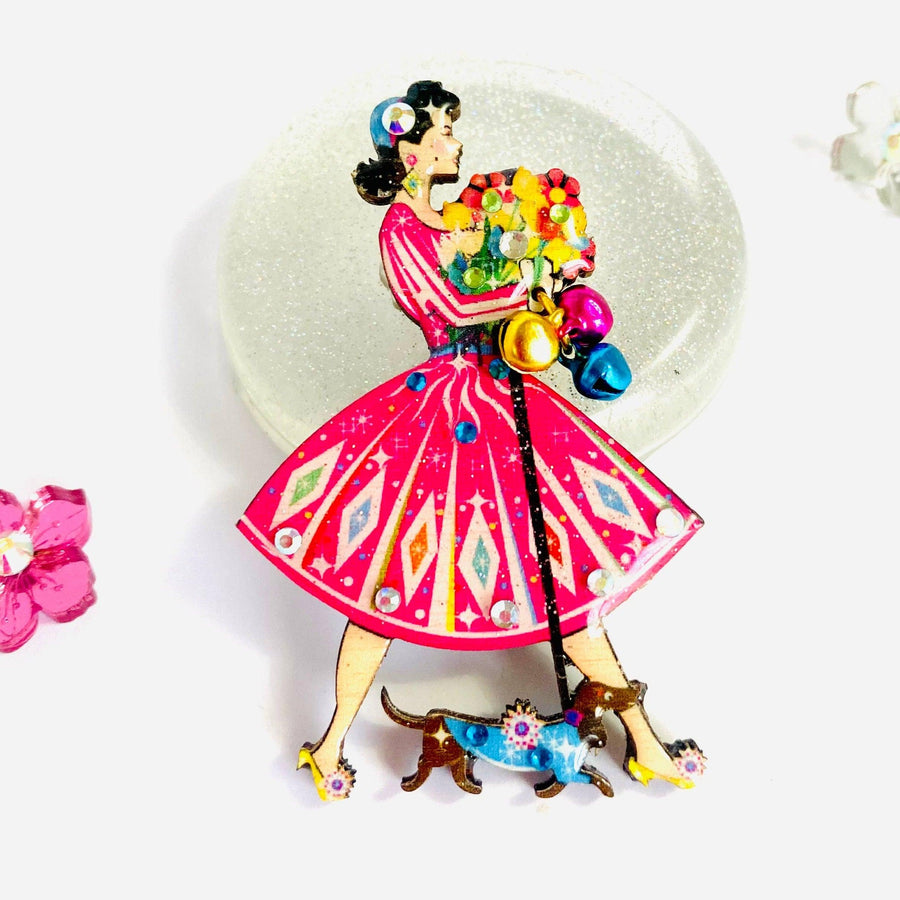1950s Fancy Lady Brooch by Rosie Rose Parker - Quirks!
