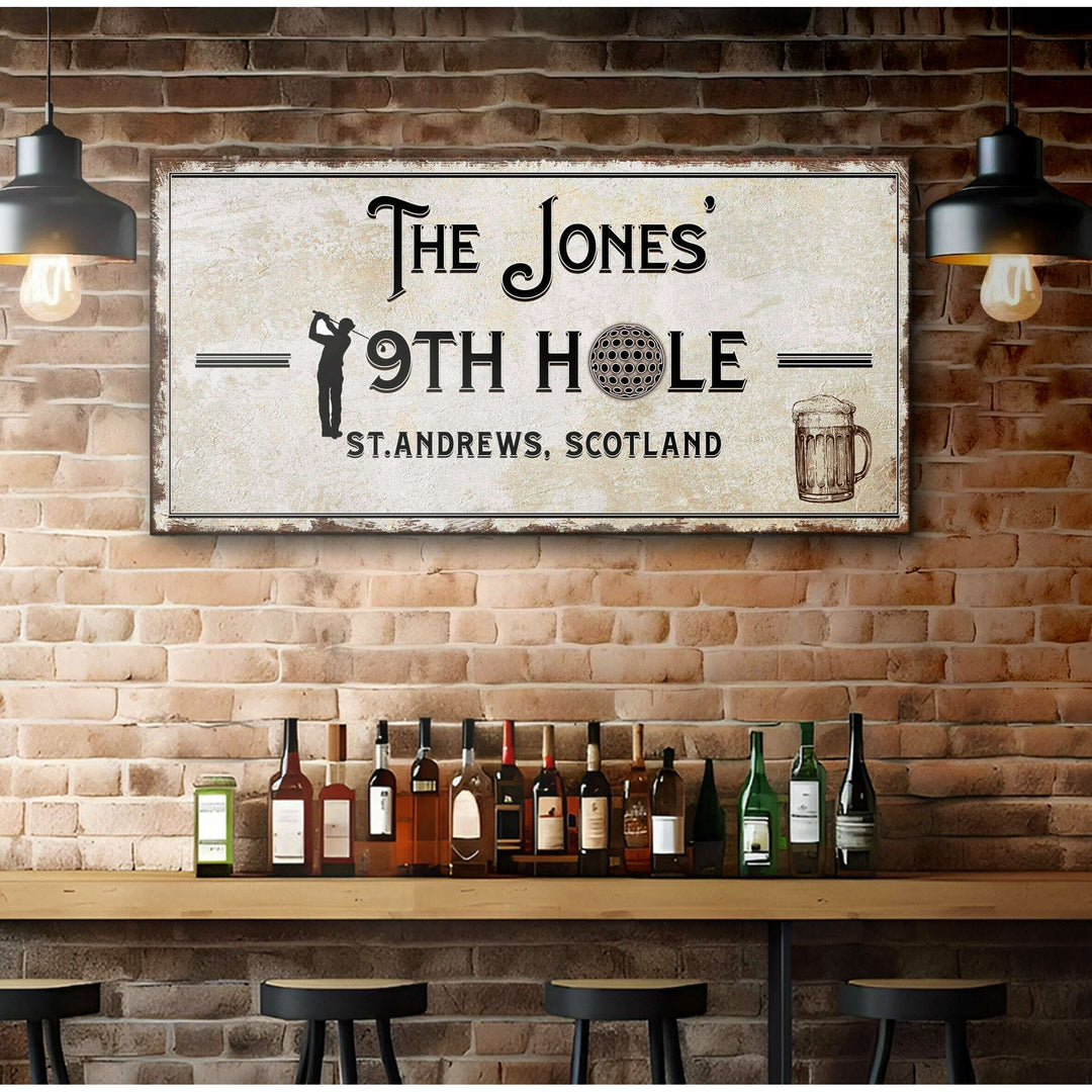 19th Hole Golf Personalized Sign