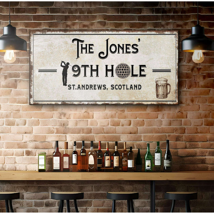 19th Hole Golf Personalized Sign