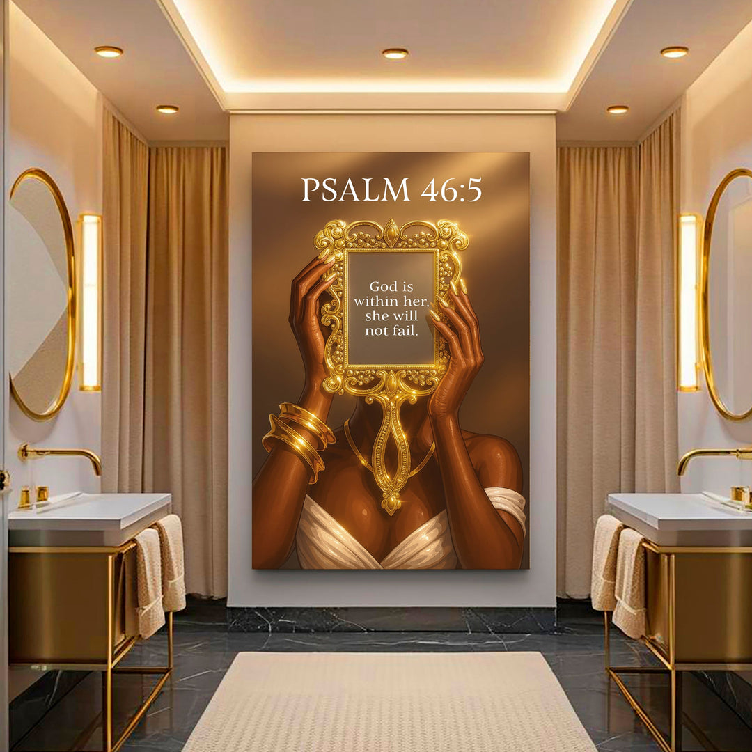 God Is Within Her She Will Not Fall Psalm 46:5 Faith Sign VII