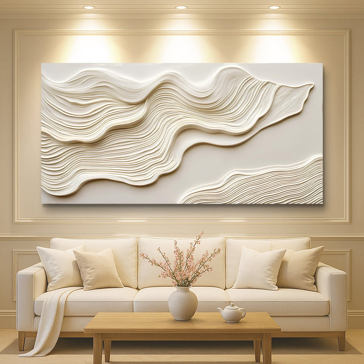 Ivory Impasto Abstract Wall Art