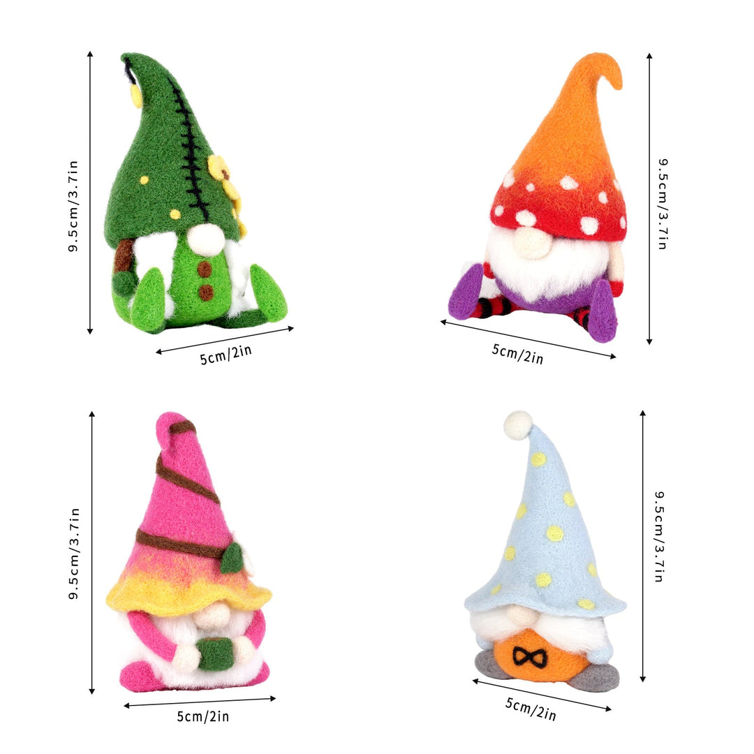 Gnomes Needle Felting Kit. Wizardi DIY Wool Craft F07N8-Z-01