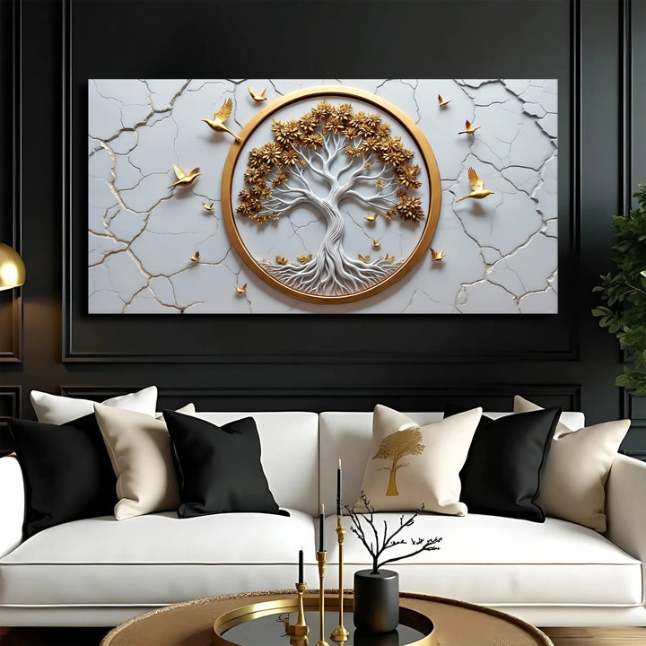 3D Celtic Tree of Life Wall Art - White