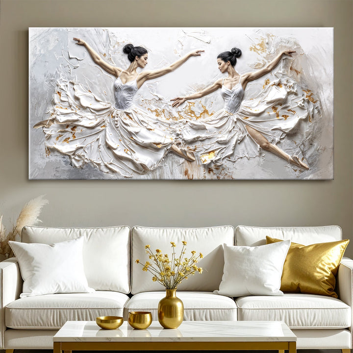 Modern Ethereal Dancers Impasto Wall Art