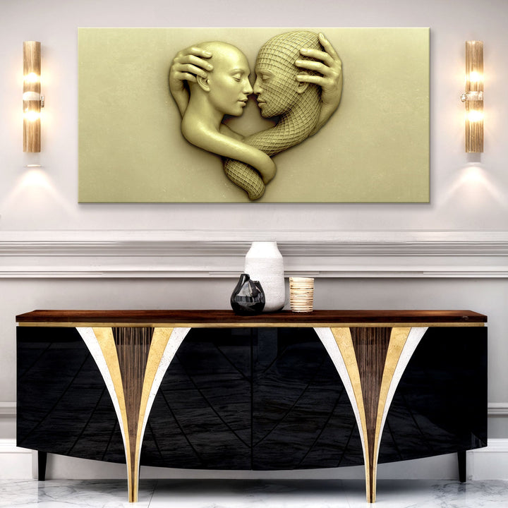 Eternal Love Figure Abstract Wall Art