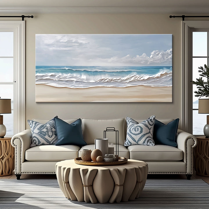 Serene Ocean Wave Coastal Wall Art VII