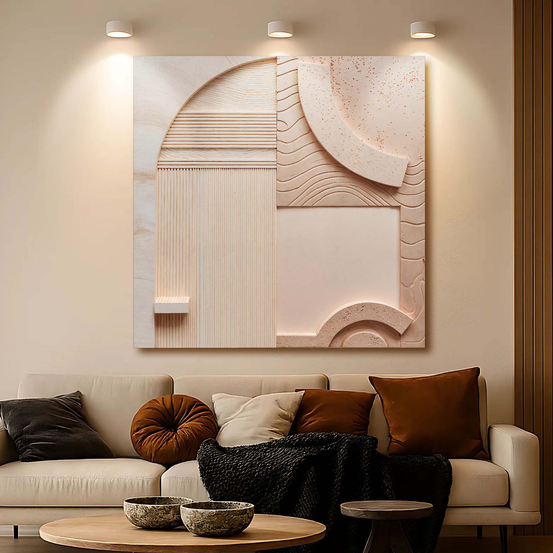 Minimalist Peach Clay Wall Art