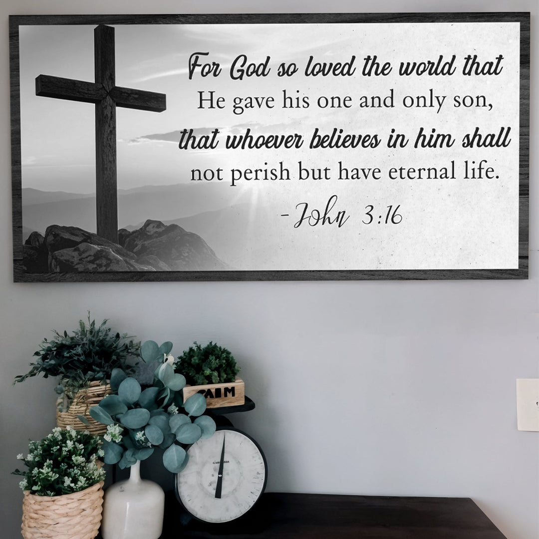 John 3:16: For God So Loved The World Faith Sign V