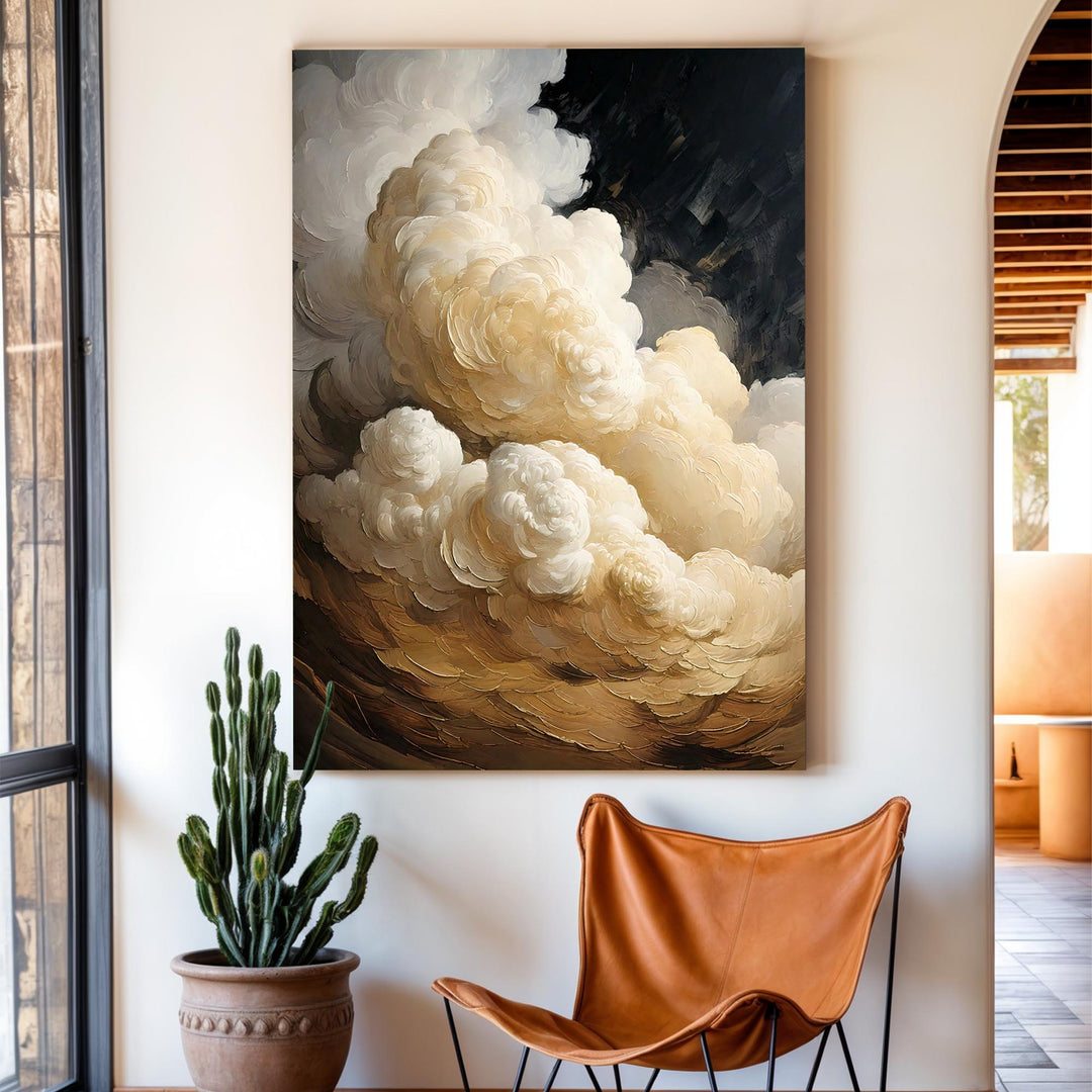 Beige Cloud Abstract Wall Art