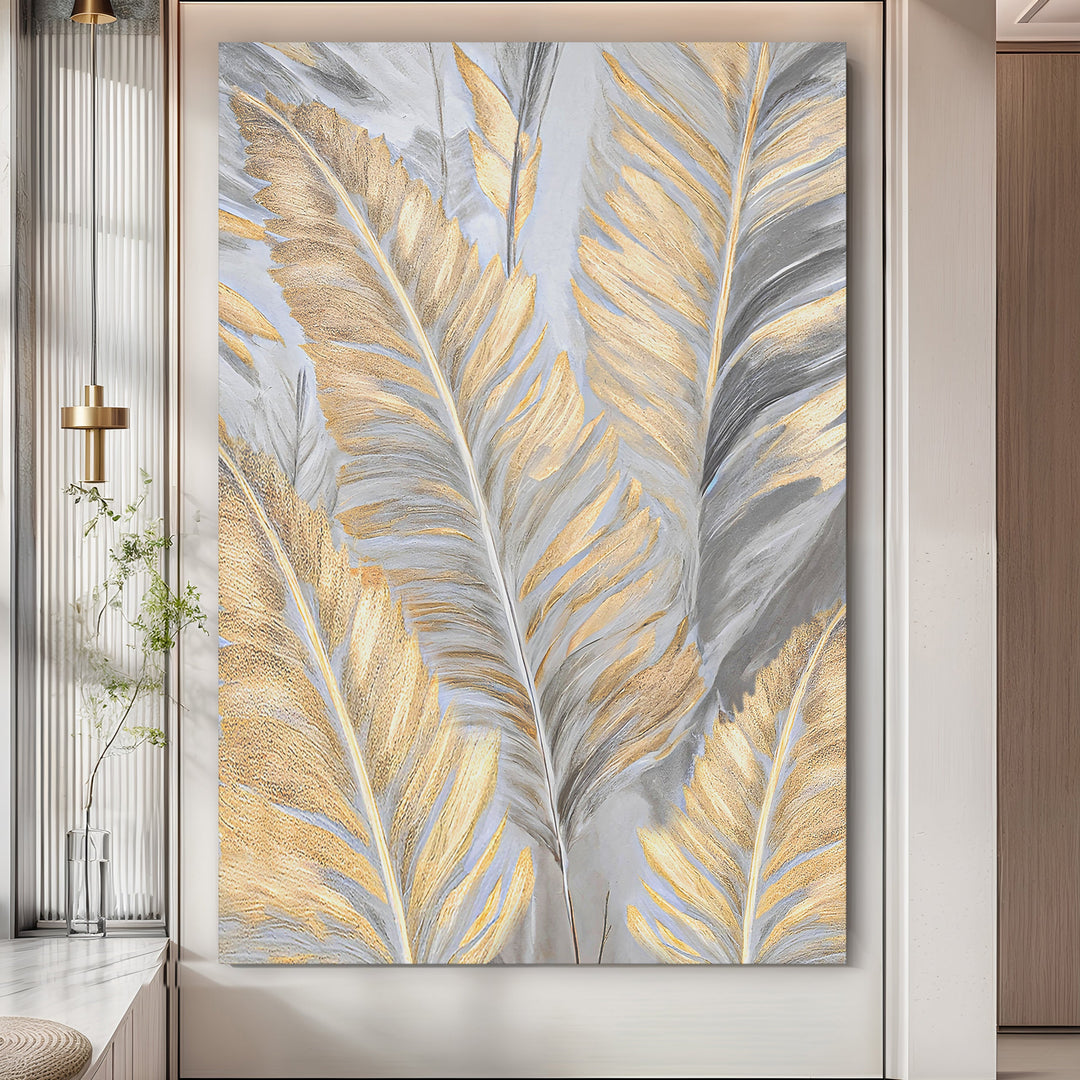 Luxury Gold and Silver Leaf Wall Art