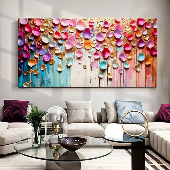 Vibrant Petals Impasto Wall Art