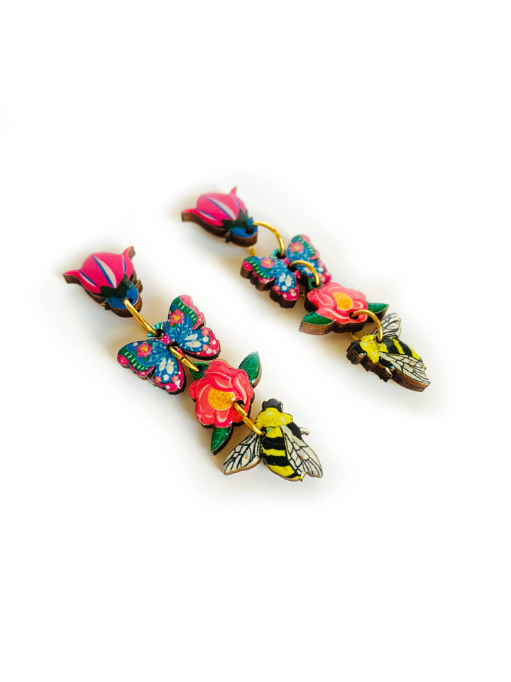 Floral Heaven Dangle Earrings by Rosie Rose Parker
