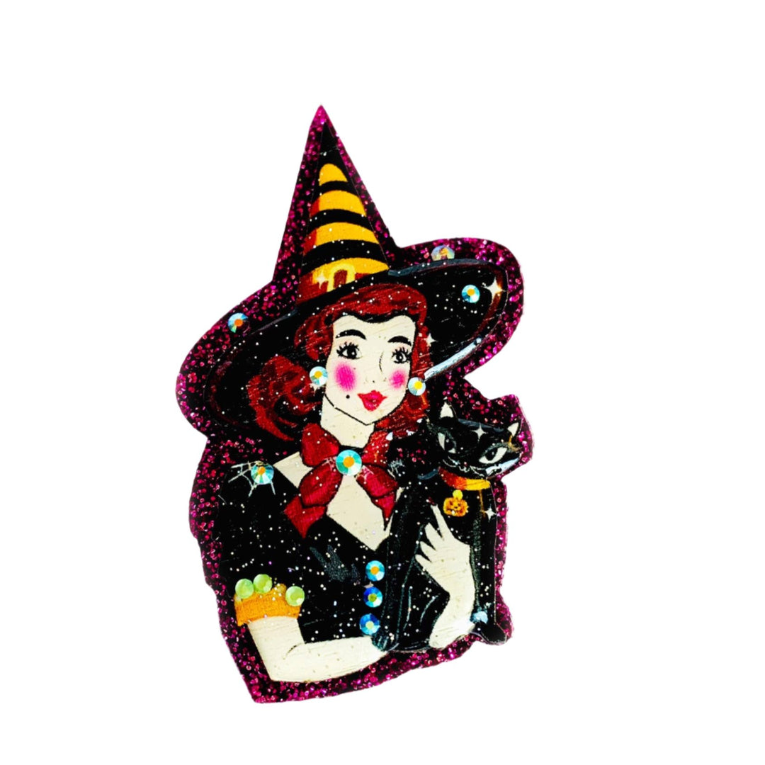 Meggie & her Magical Cat Brooch by Rosie Rose Parker