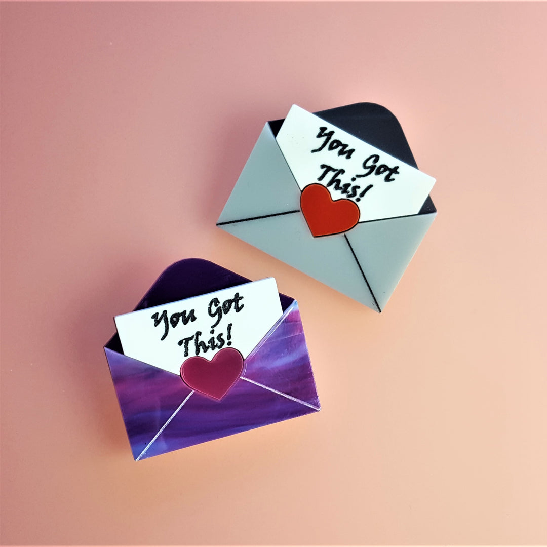 You Got This! Letter Brooch