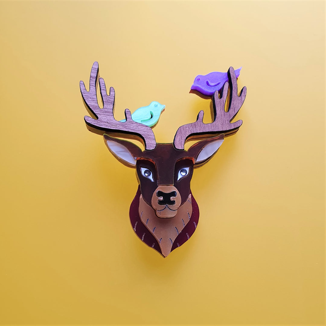Stan the Stag Brooch