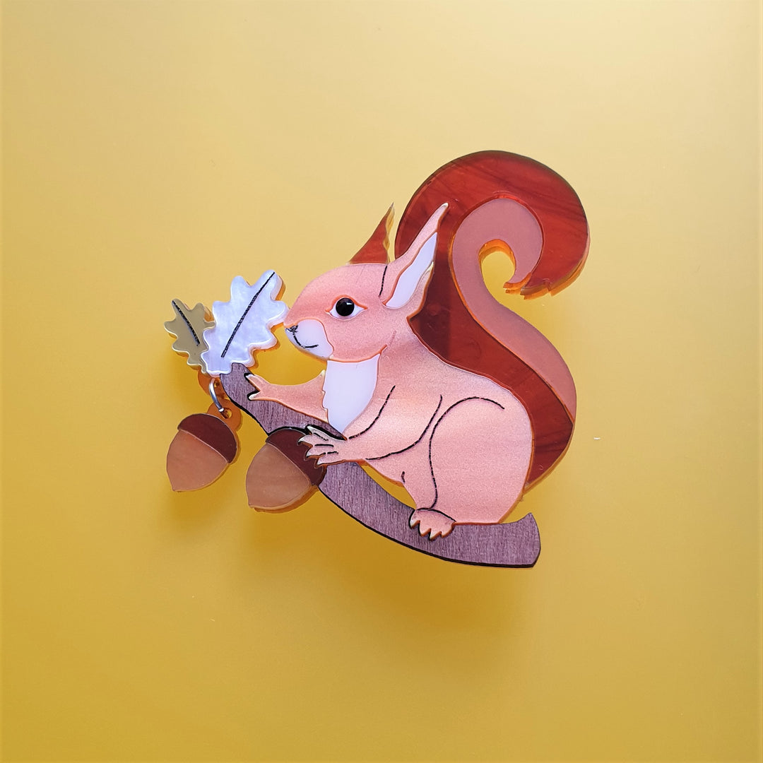 Red Squirrel Brooch