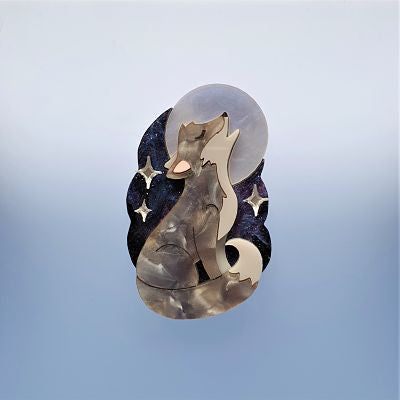 Howling Wolf Brooch