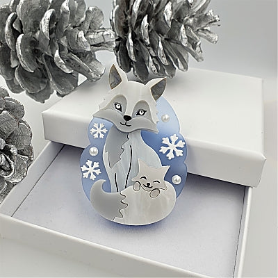 Arctic Fox Brooch