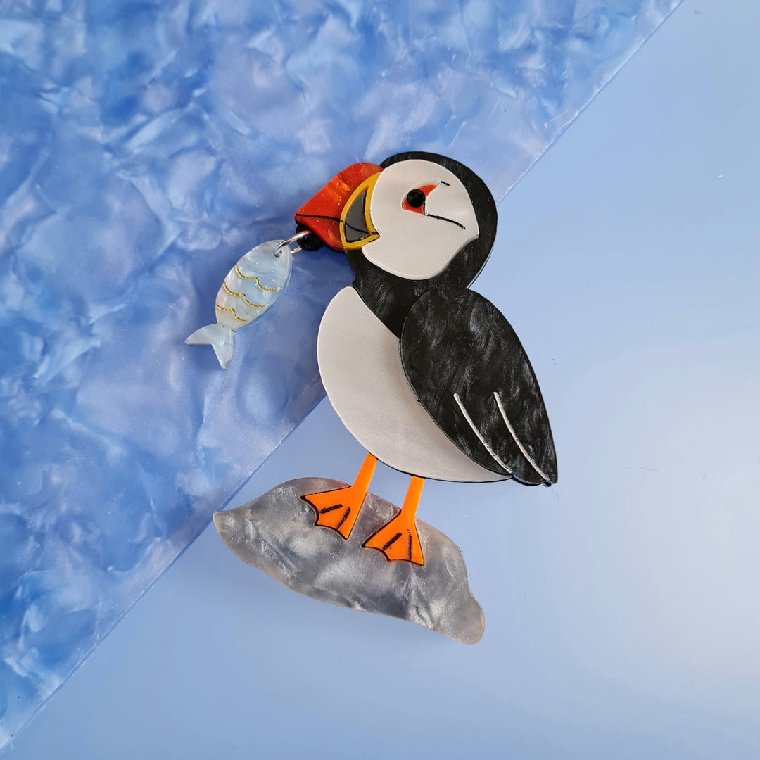 Puffin Brooch or Pendant