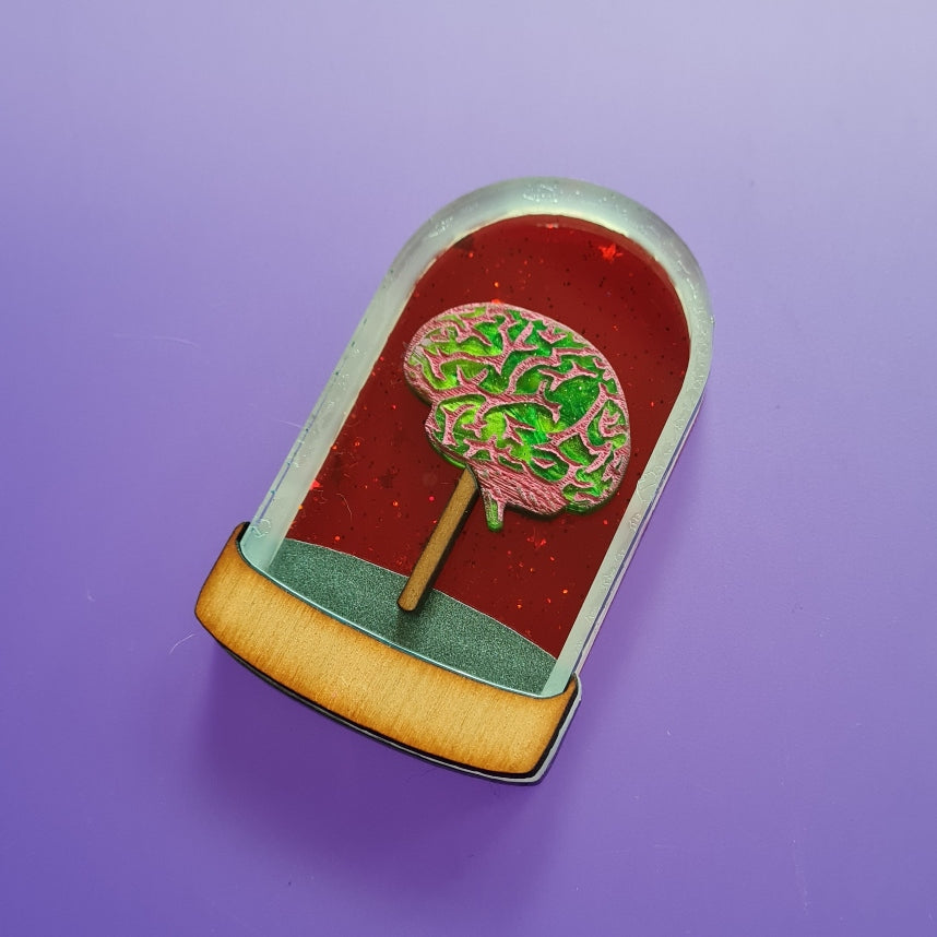 Zombie Brain Specimen Brooch