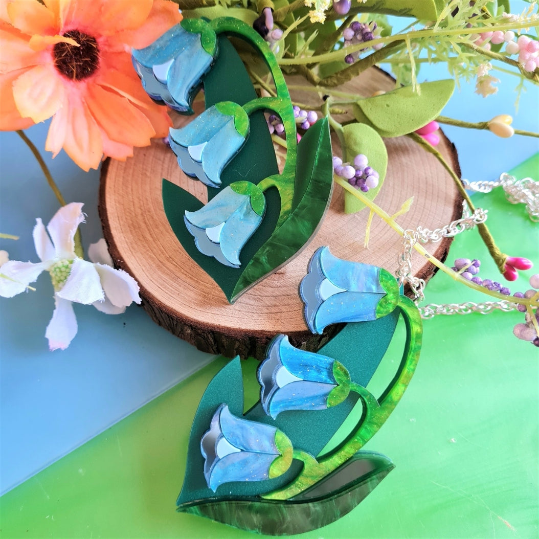 Bluebell Brooch or Pendant