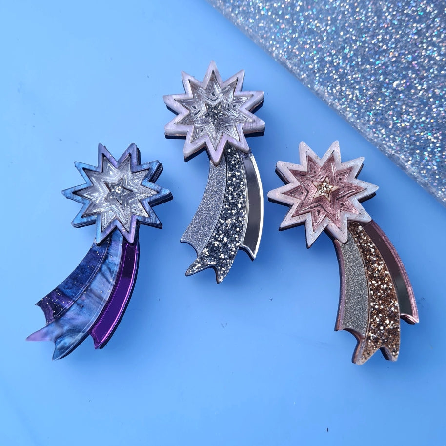 Shooting Star Pin Brooch