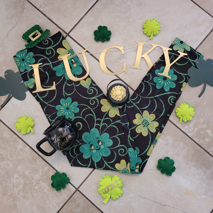 CLEARANCE Cobweb Clovers (Johanna Parker Exclusive) - High-quality Handcrafted Vibrant Leggings