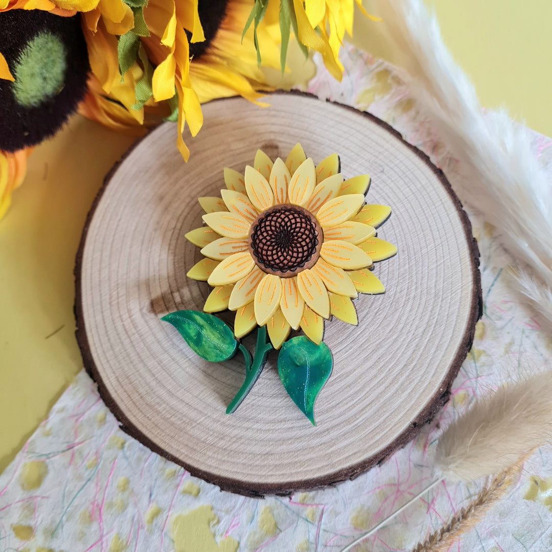 Sunflower Brooch