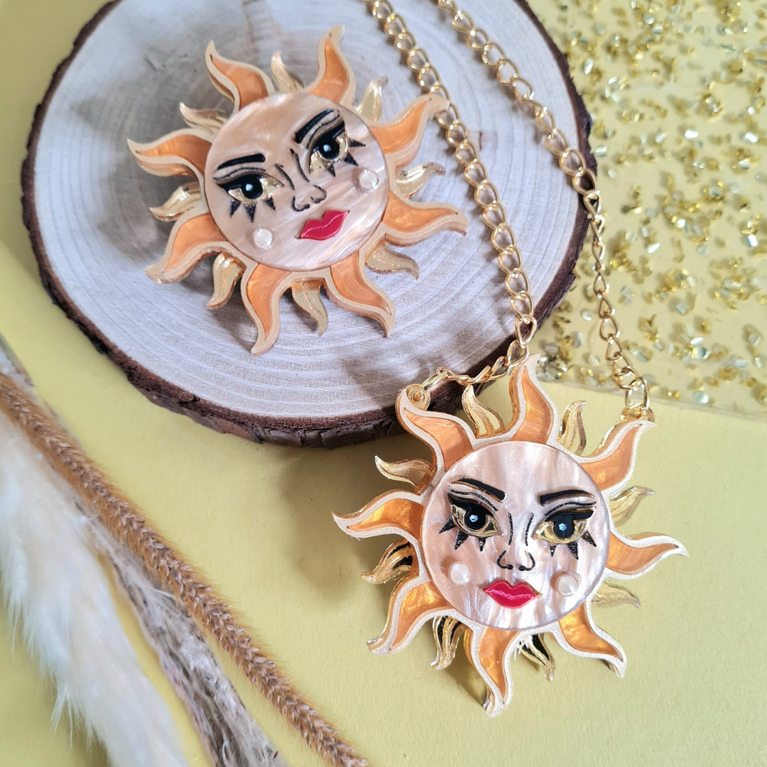 Sun Goddess Brooch or Necklace