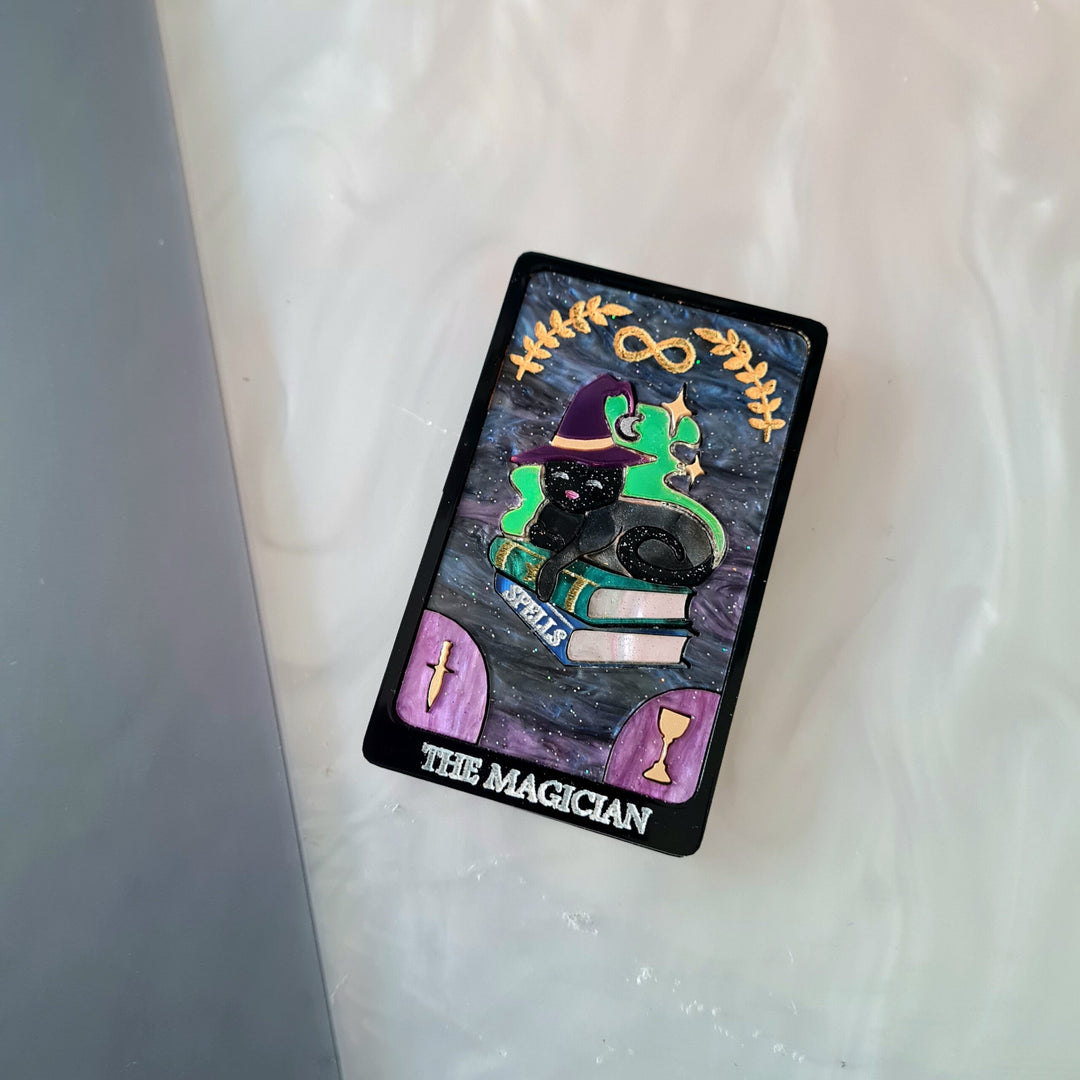 The Magician Cat Tarot Brooch or Necklace