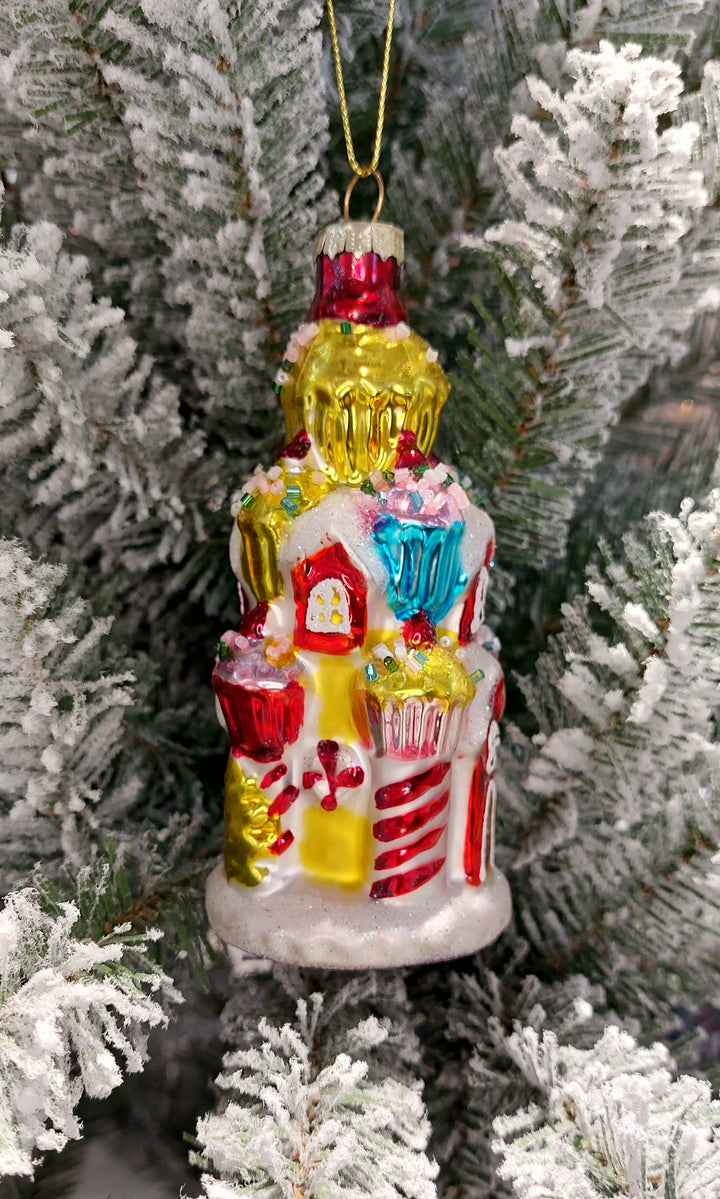 Gingerbread House Christmas Glass Ornament by Wizardi F07M3-11 HB-SY25276