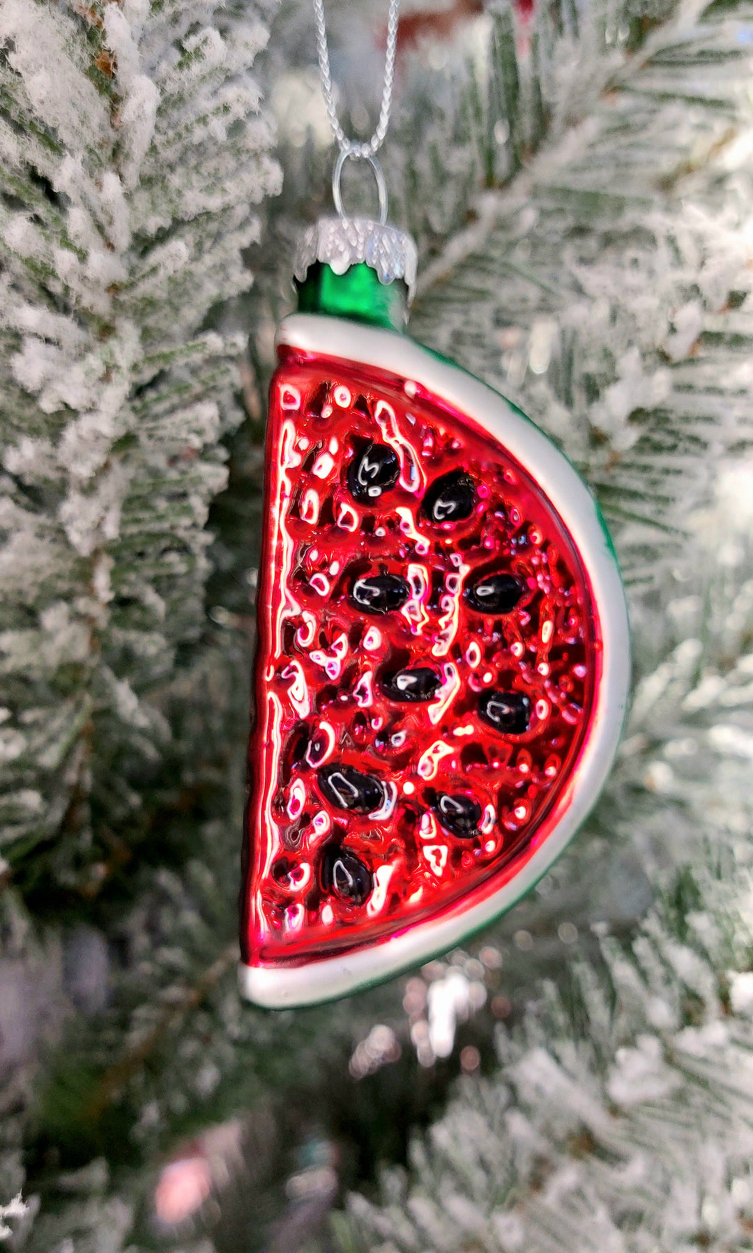 Watermelon Slice Christmas Glass Ornament by Wizardi F07M3-1 HB-SY25056