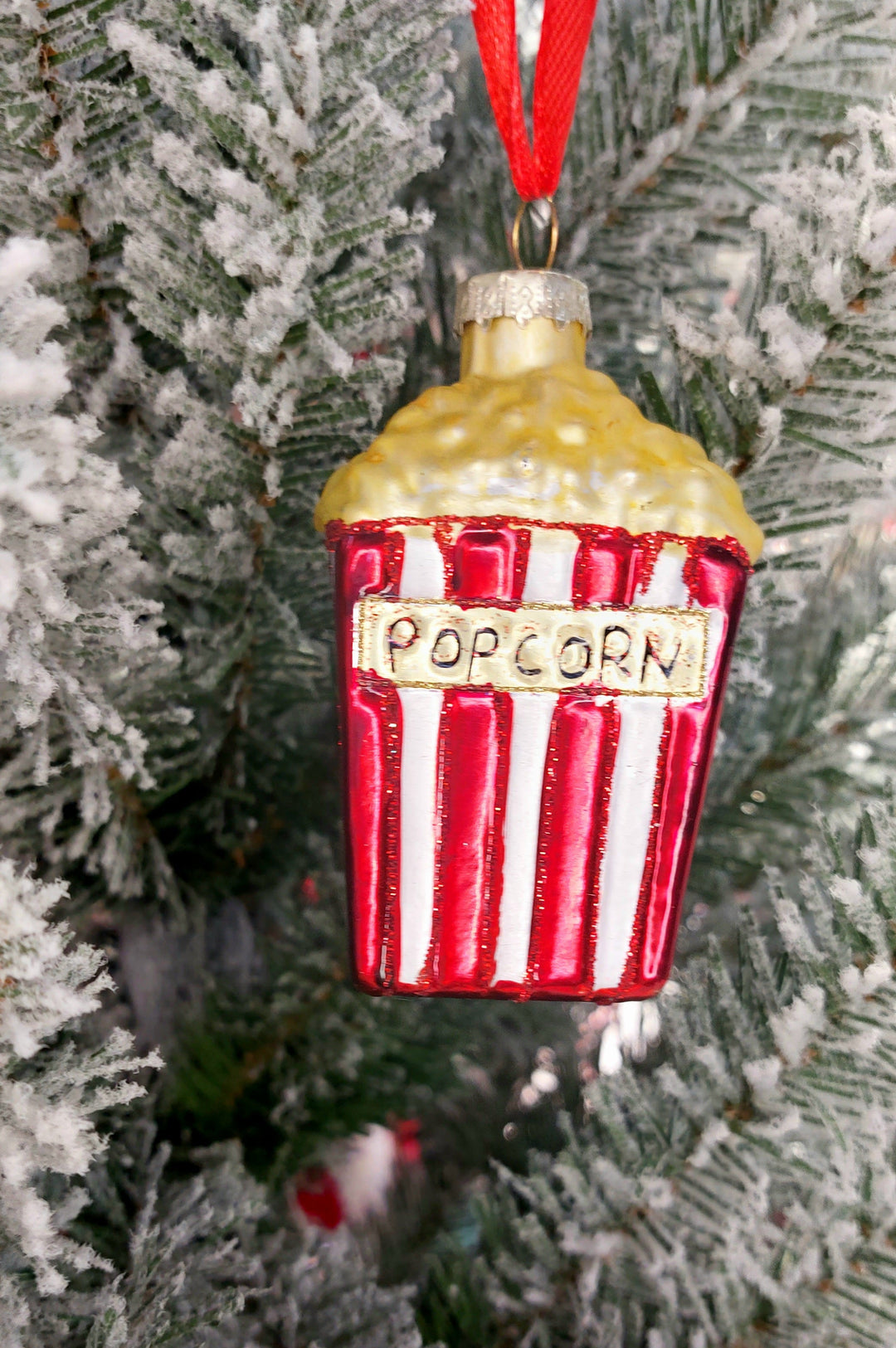 Popcorn Christmas Glass Ornament by Wizardi F07M3-31 HB-SY25308