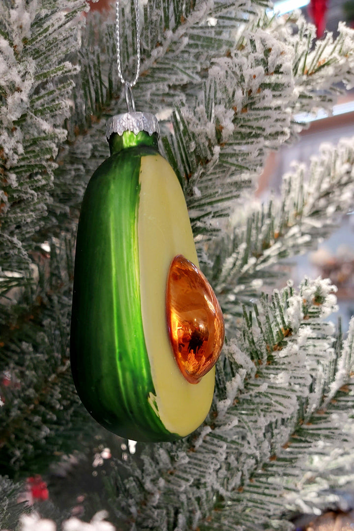 Avocado Christmas Glass Ornament by Wizardi F07M3-37 HB-SY25131