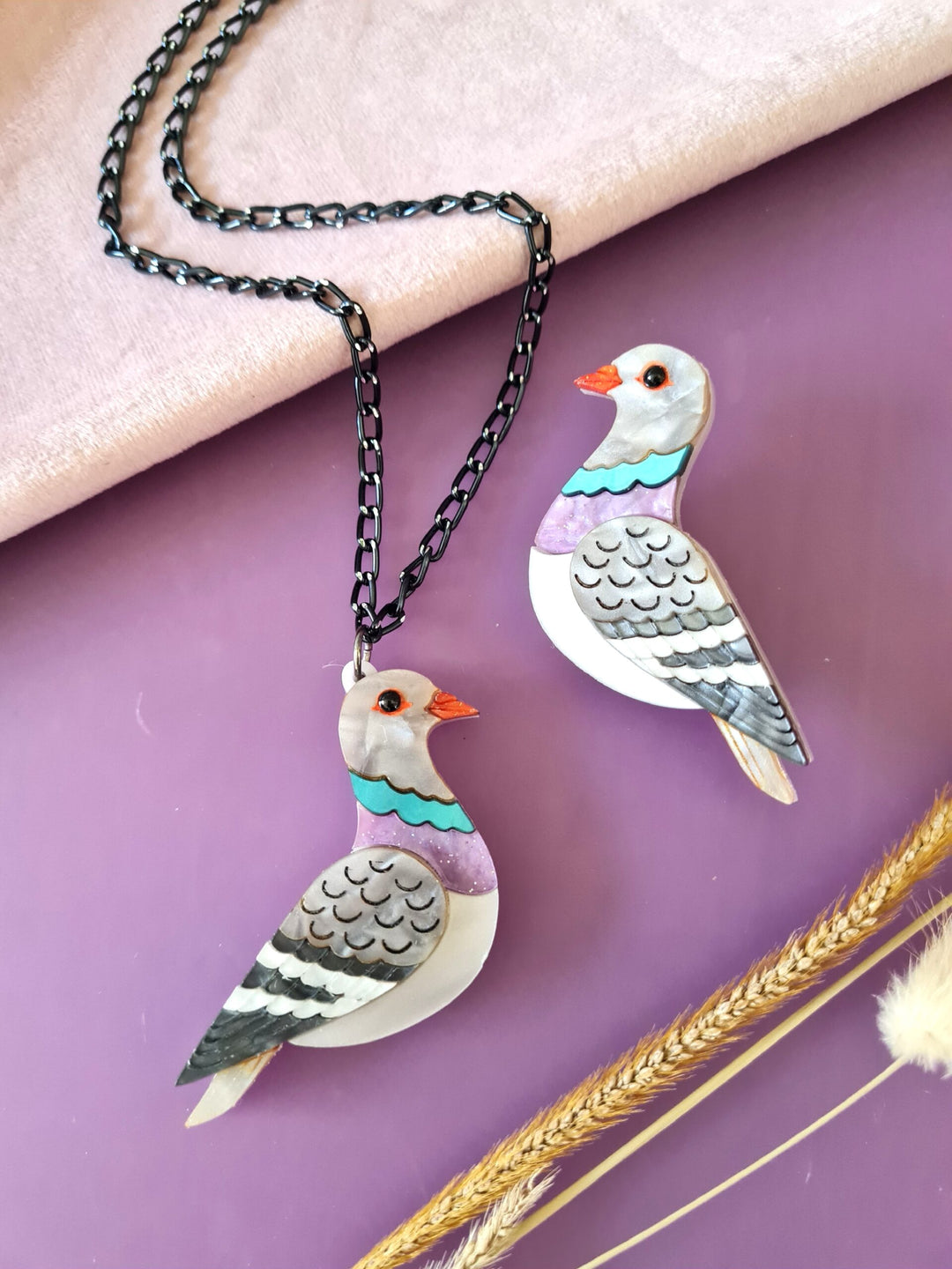 Pigeon Pin Brooch or Pendant