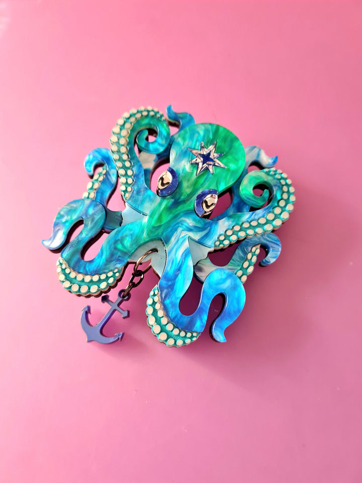 Octopus Brooch or Necklace — Ocean Dream